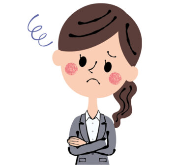 困り顔の女性